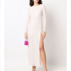 Patrizia Pepe Abito Sequinned Side-Slit Dress